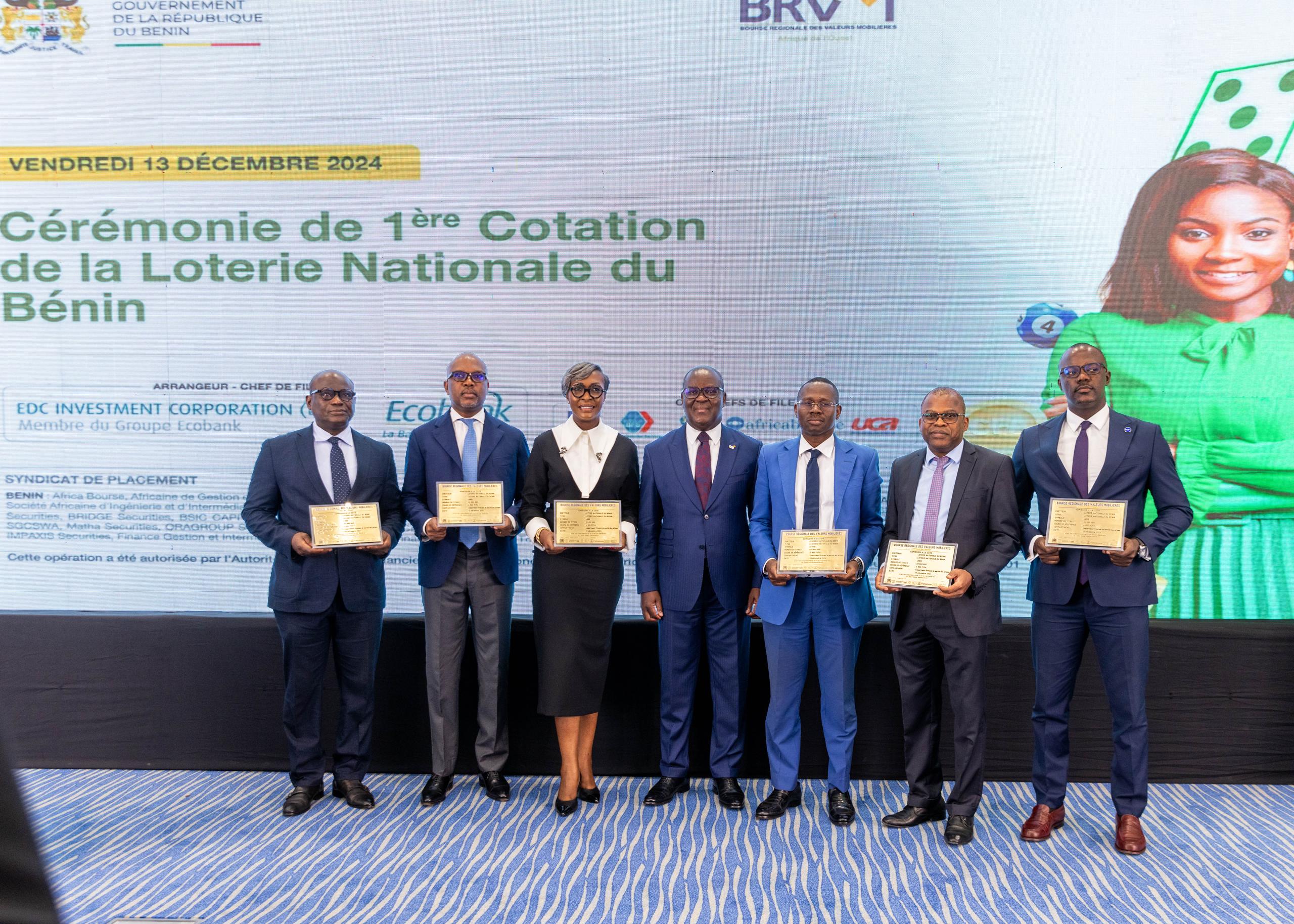 Cérémonie de Première Cotation à la BRVM